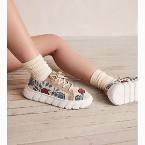 View from the top beaded sneakers, worn once